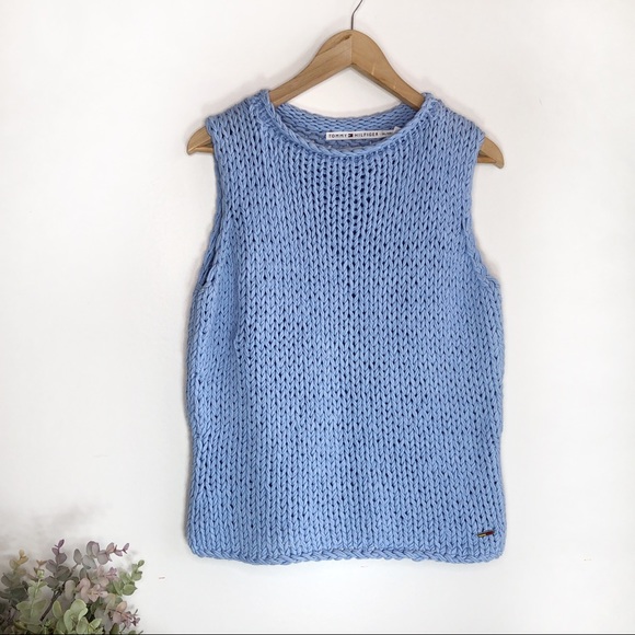 tommy hilfiger baby blue jumper